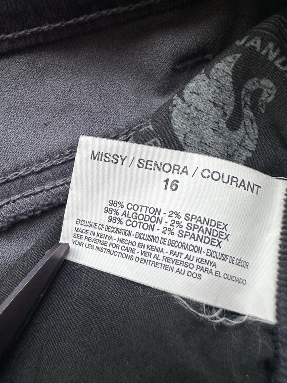 Gloria Vanderbilt Amanda Corduroy Pants Women's 16 Gray Classic Fit Straight NWT - Picture 7 of 14